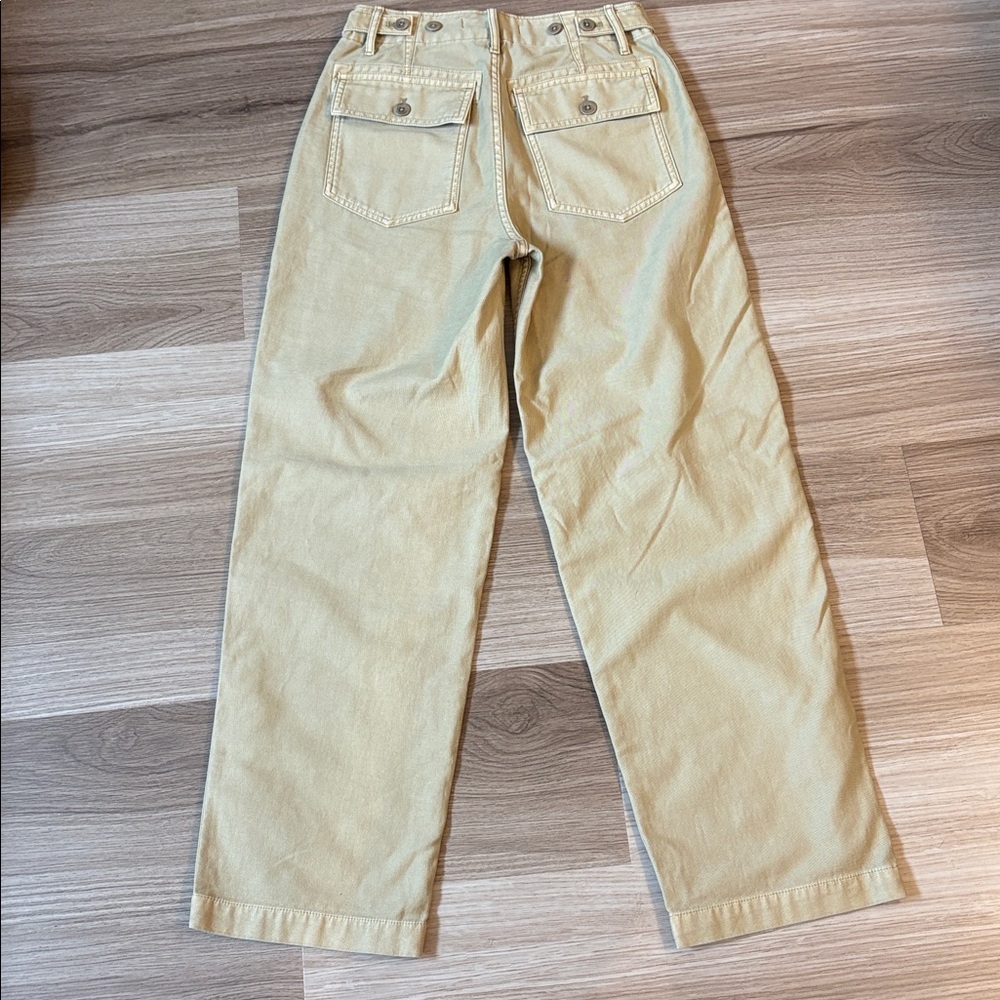 New! Outerknown Westbound Utility Khaki Chinos size 24 XS Minimalist Cotton - Picture 3 of 8